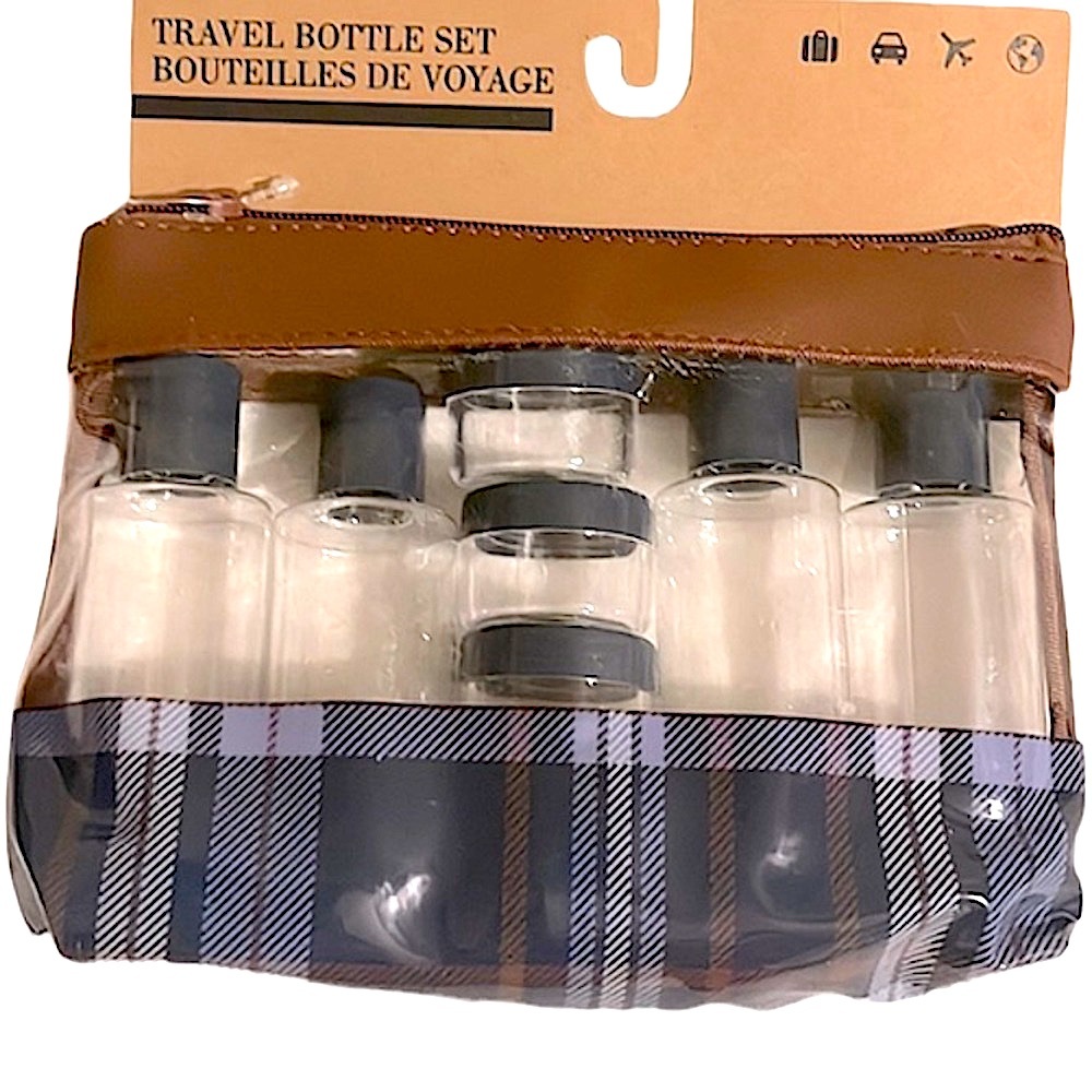 ✨NEW✨ Travel Toiletry Travel Plaid Bottle Set